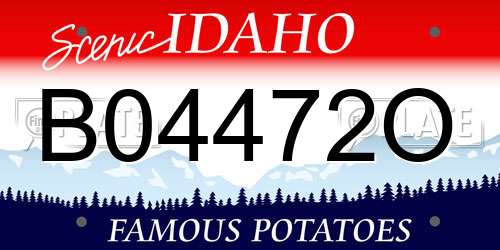 B04472O Idaho License Plate