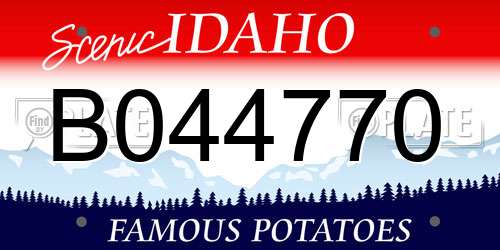 B044770 Idaho License Plate