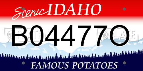 B04477O Idaho License Plate
