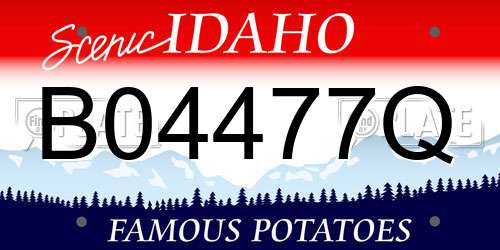 B04477Q Idaho License Plate