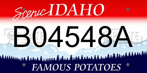 B04548A Idaho License Plate