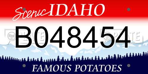 B048454 Idaho License Plate