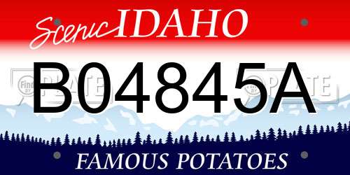 B04845A Idaho License Plate