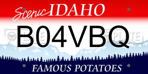 B04VBQ Idaho License Plate