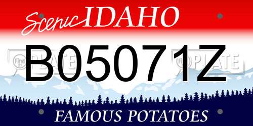 B05071Z Idaho License Plate