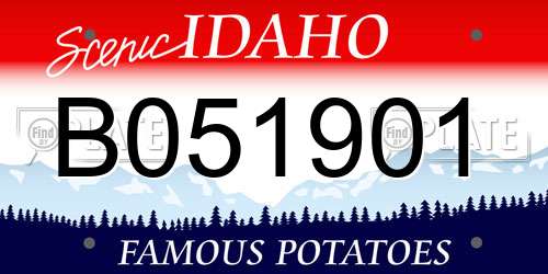 B051901 Idaho License Plate
