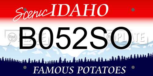 B052SO Idaho License Plate