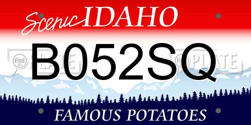B052SQ Idaho License Plate