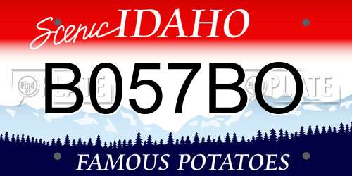 B057BO Idaho License Plate