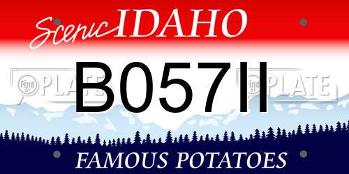 B057II Idaho License Plate