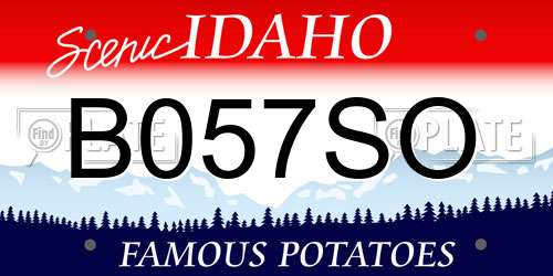 B057SO Idaho License Plate