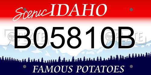 B05810B Idaho License Plate