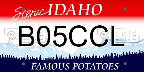 B05CCL Idaho License Plate