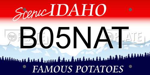 B05NAT Idaho License Plate