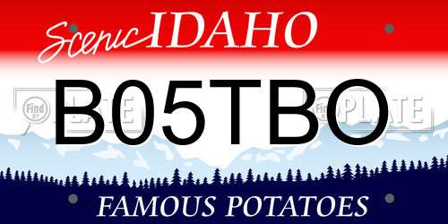 B05TBO Idaho License Plate