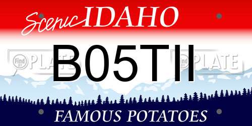B05TII Idaho License Plate