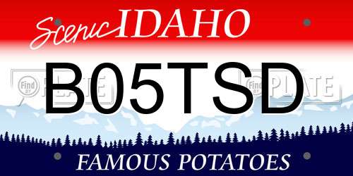 B05TSD Idaho License Plate