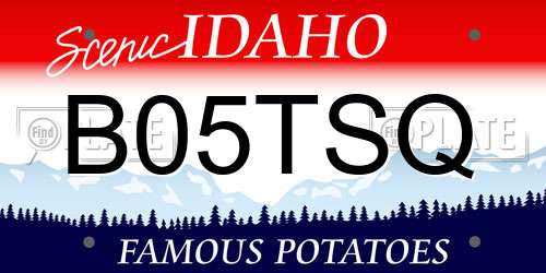 B05TSQ Idaho License Plate