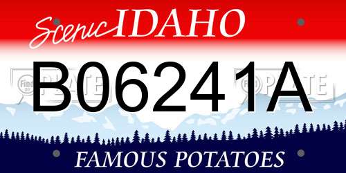 B06241A Idaho License Plate