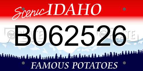 B062526 Idaho License Plate