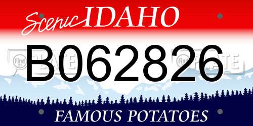 B062826 Idaho License Plate