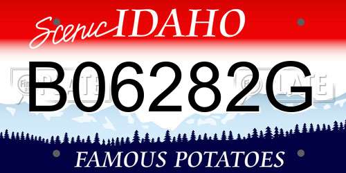 B06282G Idaho License Plate
