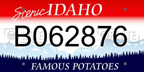B062876 Idaho License Plate