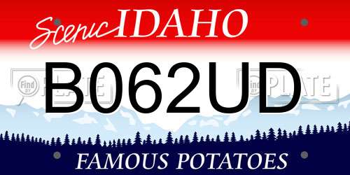 B062UD Idaho License Plate