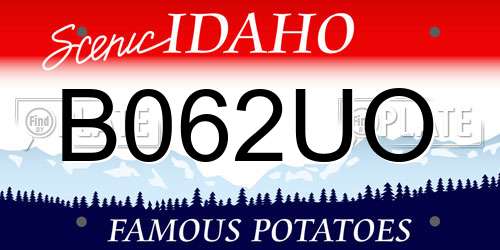 B062UO Idaho License Plate