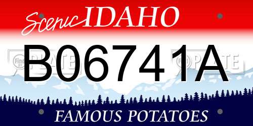 B06741A Idaho License Plate
