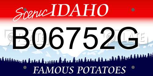 B06752G Idaho License Plate