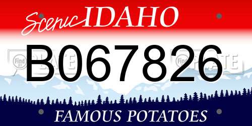 B067826 Idaho License Plate