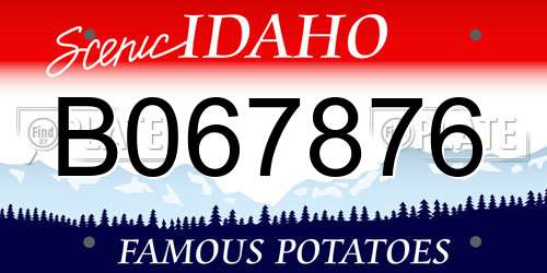 B067876 Idaho License Plate