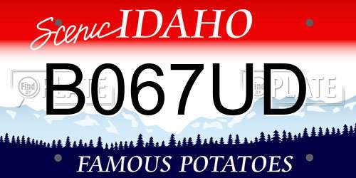 B067UD Idaho License Plate