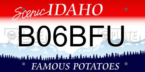 B06BFU Idaho License Plate
