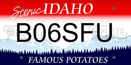 B06SFU Idaho License Plate