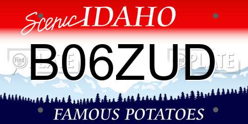 B06ZUD Idaho License Plate