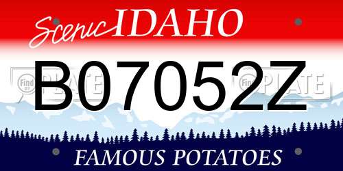 B07052Z Idaho License Plate