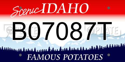 B07087T Idaho License Plate