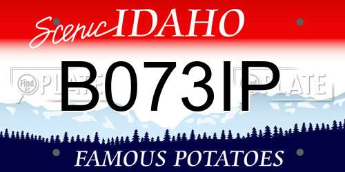 B073IP Idaho License Plate