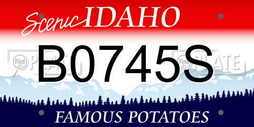 B0745S Idaho License Plate