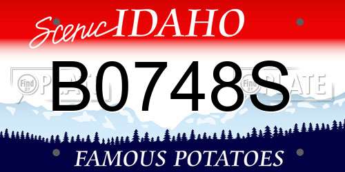 B0748S Idaho License Plate