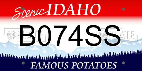 B074SS Idaho License Plate