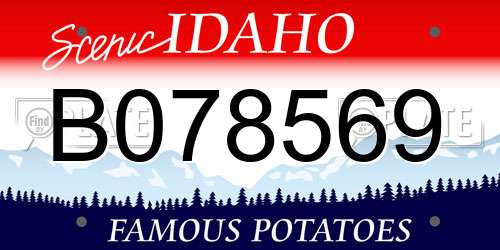 B078569 Idaho License Plate