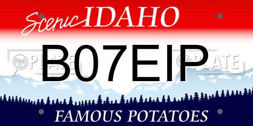 B07EIP Idaho License Plate