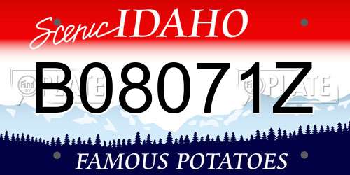 B08071Z Idaho License Plate