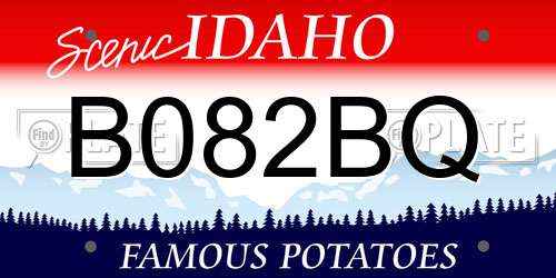 B082BQ Idaho License Plate