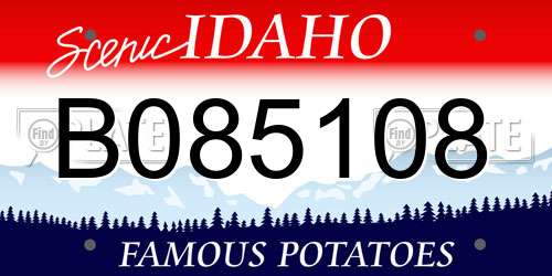B085108 Idaho License Plate