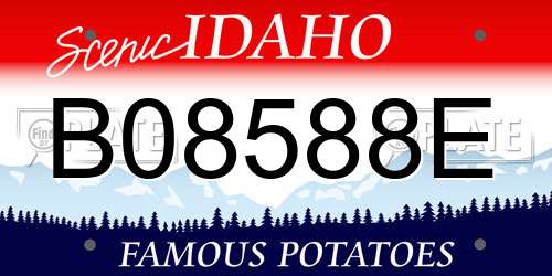B08588E Idaho License Plate