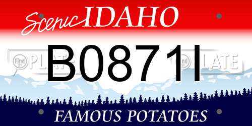 B0871I Idaho License Plate
